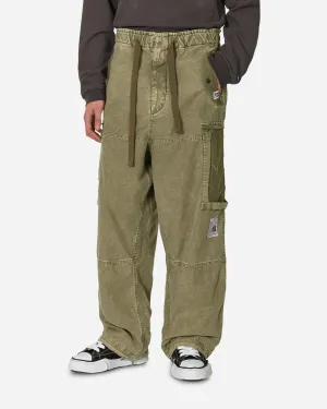 Phenomenon Durable and Stylish Cotton Satin Cargo Trousers Khaki