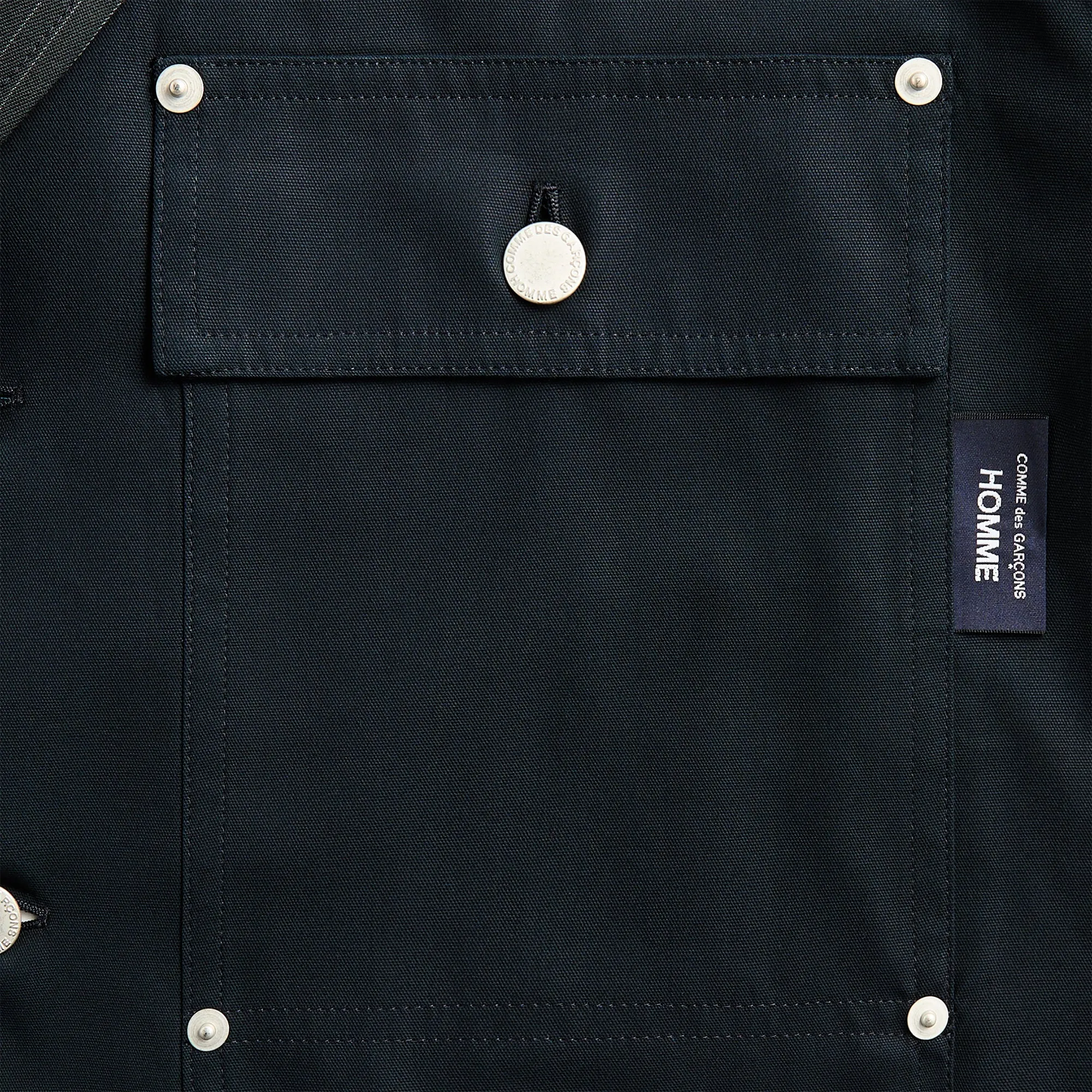 Comfortable Llama Worn Socks Thin Denim Cdg Homme Jacket - Navy / Grey
