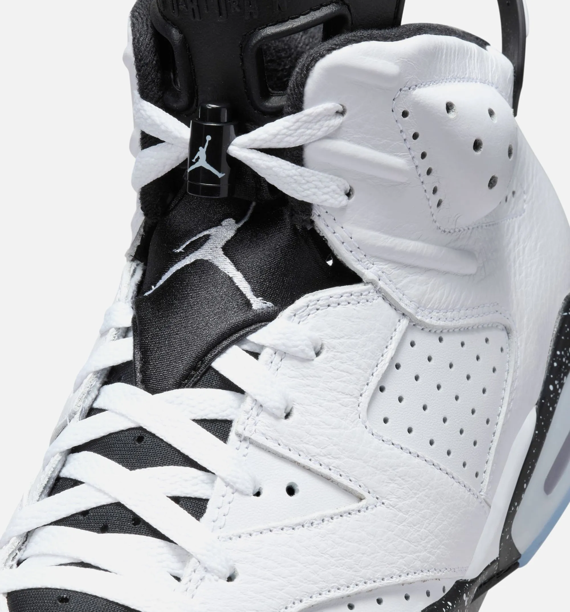 Comfortable Support Elastic Fabric Air Jordan 6 Retro White & Black Mens Lifestyle Shoe - White/Black