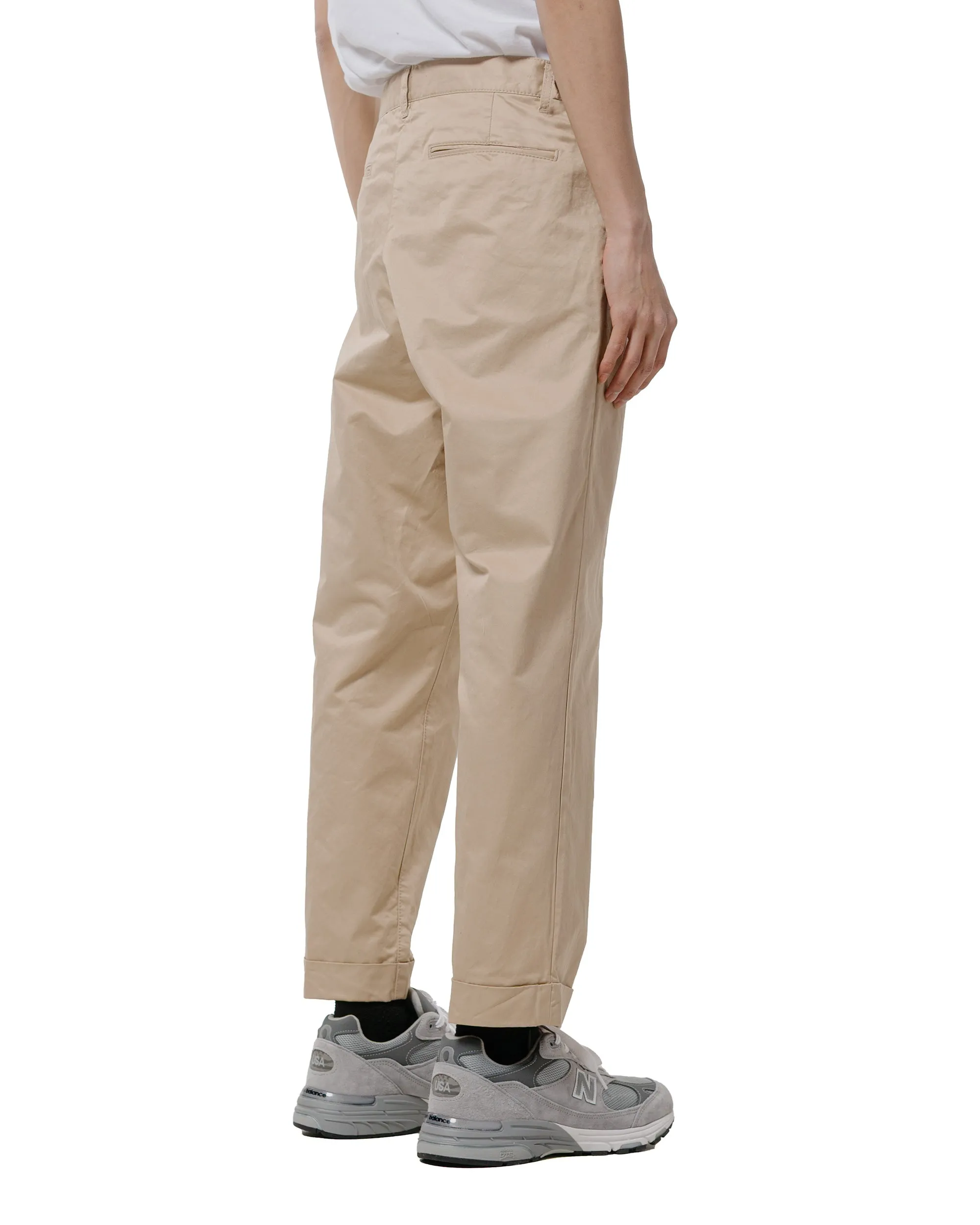Beams Plus 1Pleat 80/3 Twill Beige Comfortable Handling Footbed Support Design