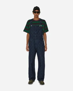 Comfortable Geometric LeviS Printed Denim Overall Rinse Blue