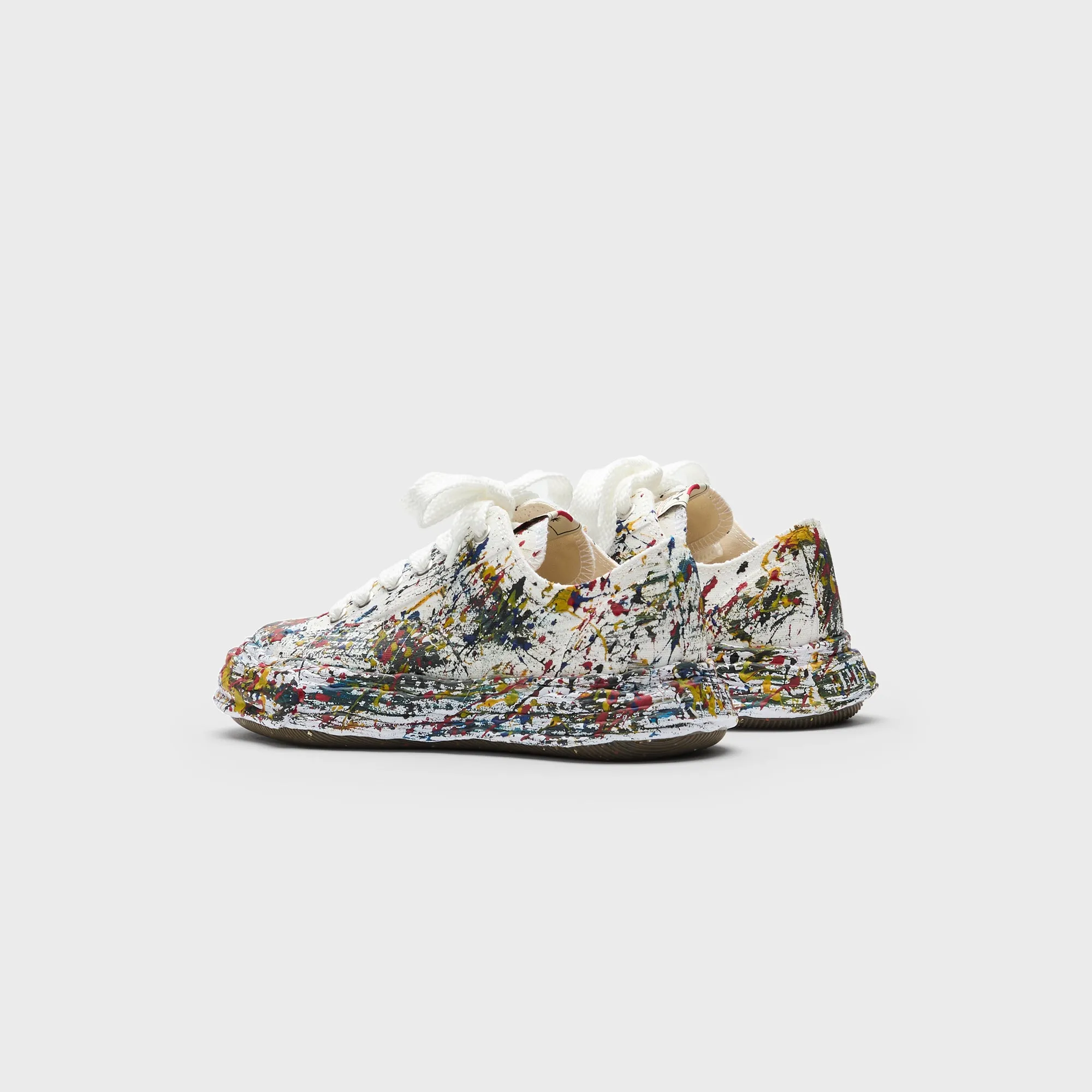Mihara Yasuhiro Peterson 23 Original Sole Sputtering Canvas Low Top Sneaker - White Embossed PVC Slippers