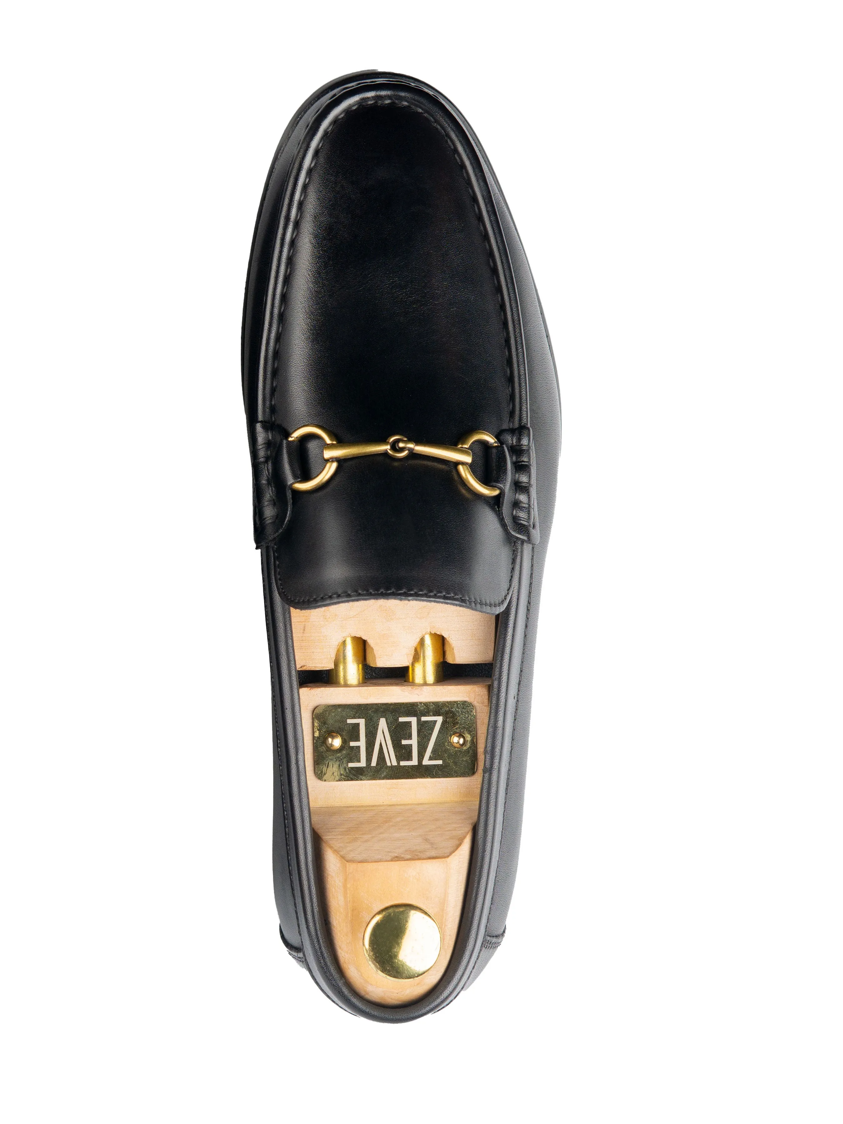 Self-Training Comfortable Movement Horsebit Moccasin Loafer - Solid Black