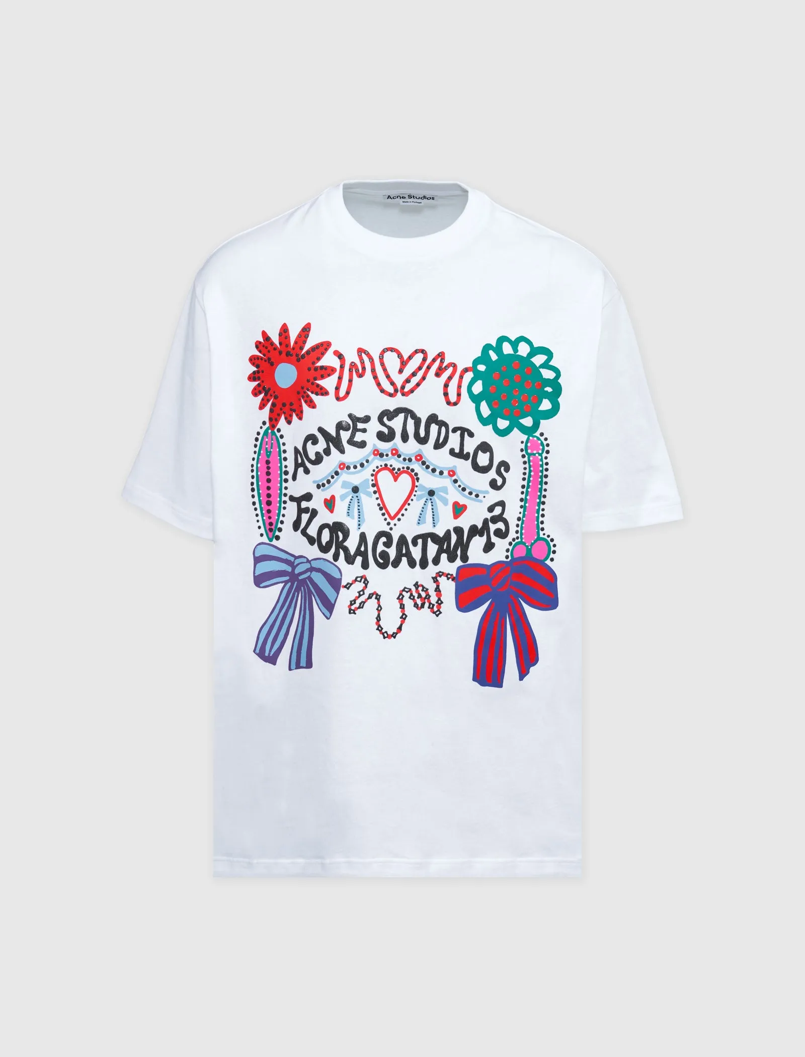 High-Neck Style Grain Short Sleeve Tee