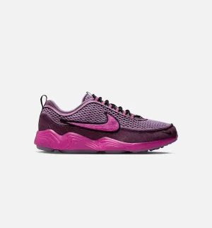 Air Zoom Spiridon Premium Mens Lifestyle Shoe - Hot Fuchsia/Viotech/Black/Canyon Purple Stretchable Suede Leather Anti-Fatigue Sneakers