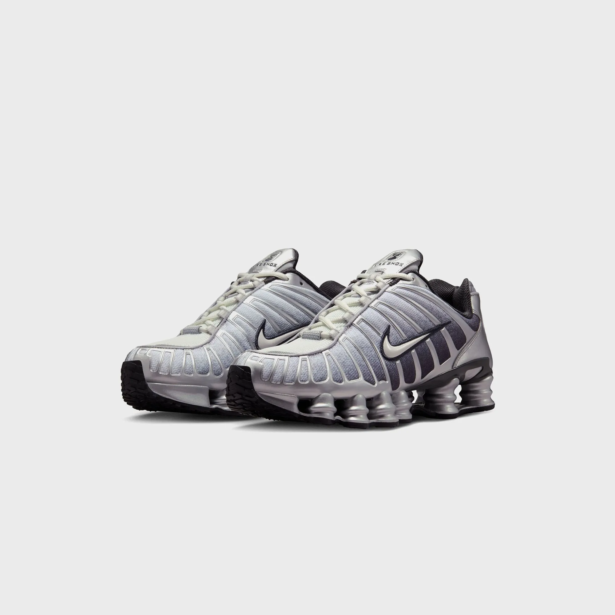 Nike Shox Tl - Print Metallic Silver / Summit White / Wolf Grey Velcro Straps Smooth Walk