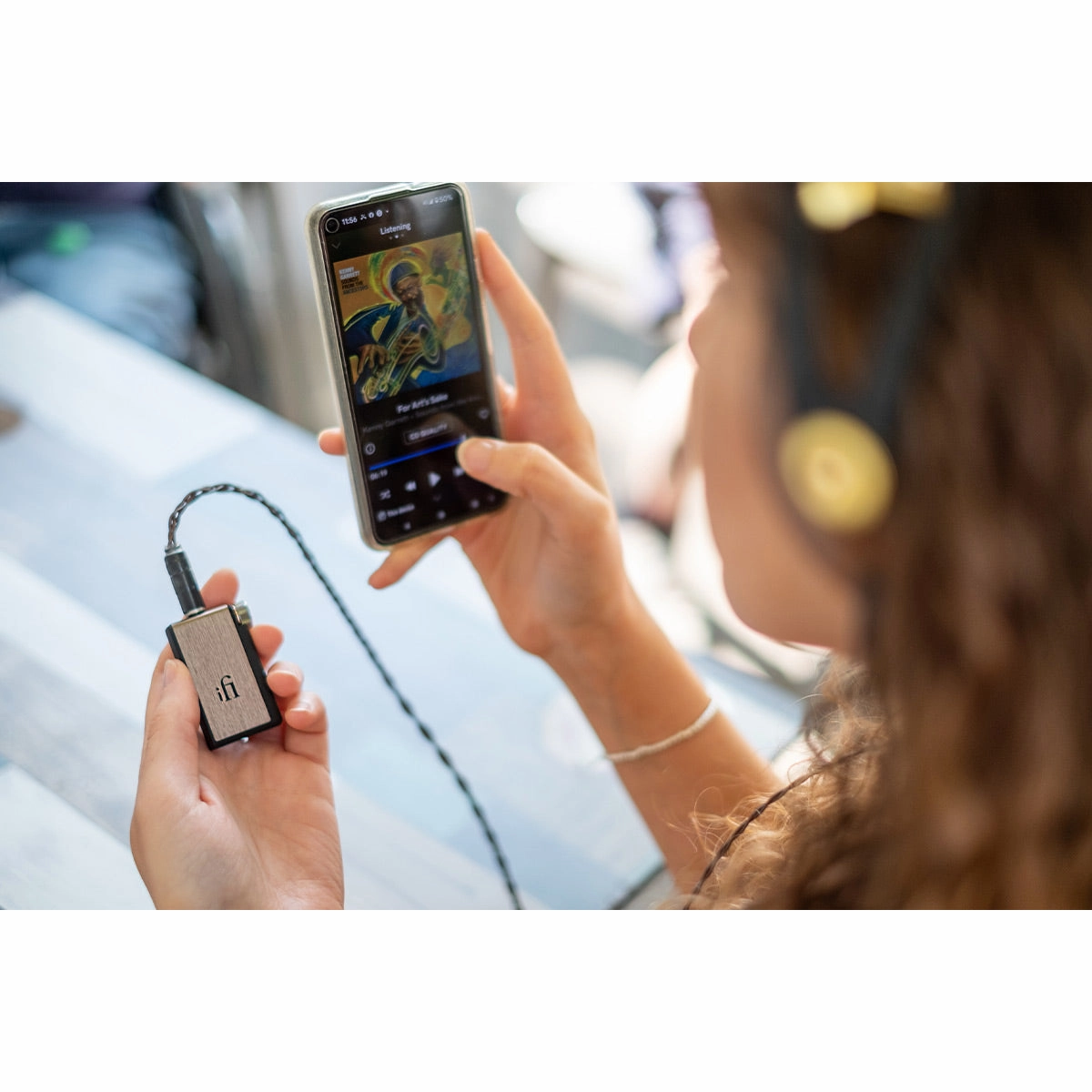 Sony WH-1000XM4 Wireless Noise Cancelling Over-Ear Headphones with iFi Audio Go blu Portable Bluetooth DAC/Headphone Amp