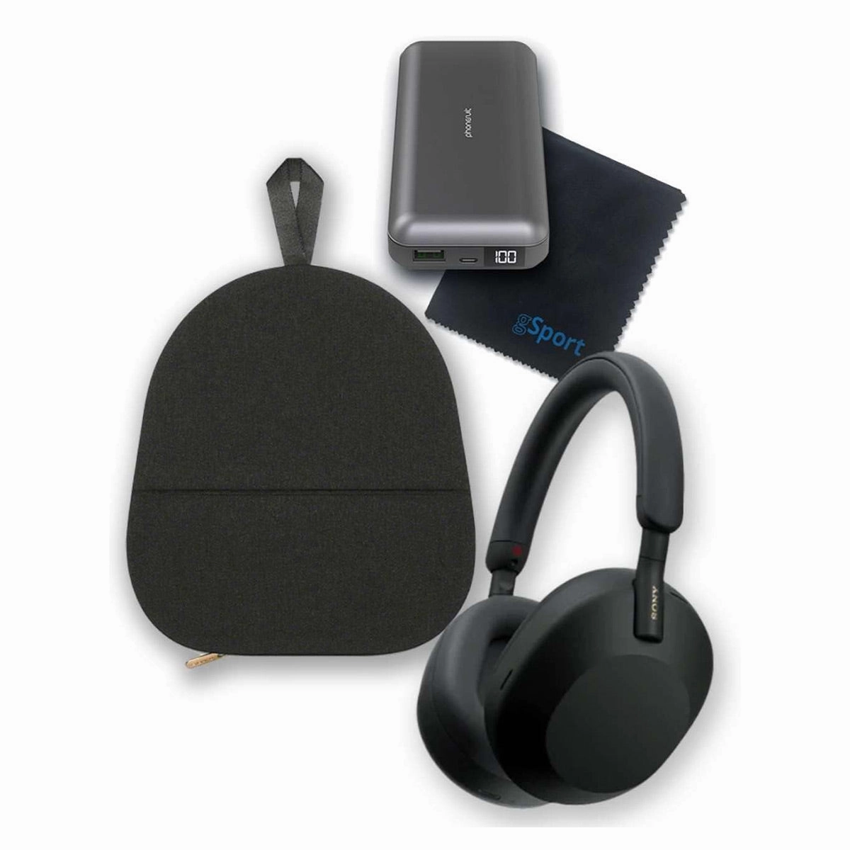 Sony WH-1000XM5 Wireless Noise Cancelling Over-Ear Headphones Bundle with gSport Accessory Kit (Black) hi-fi unbalanced input,hi-fi signal purity,hi-fi acoustic panel