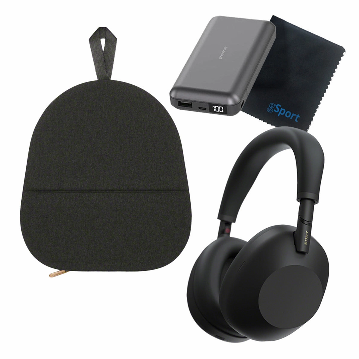 Sony WH-1000XM6 Wireless Noise Cancelling Over Ear Headphone Bundle with gSport Accessory Kit (Black) hi-fi unbalanced input,hi-fi signal purity,hi-fi acoustic panel