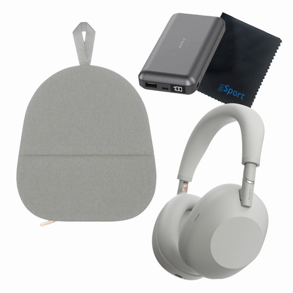 Sony WH-1000XM6 Wireless Noise Cancelling Over Ear Headphone Bundle with gSport Accessory Kit (Silver) hi-fi unbalanced input,hi-fi signal purity,hi-fi acoustic panel