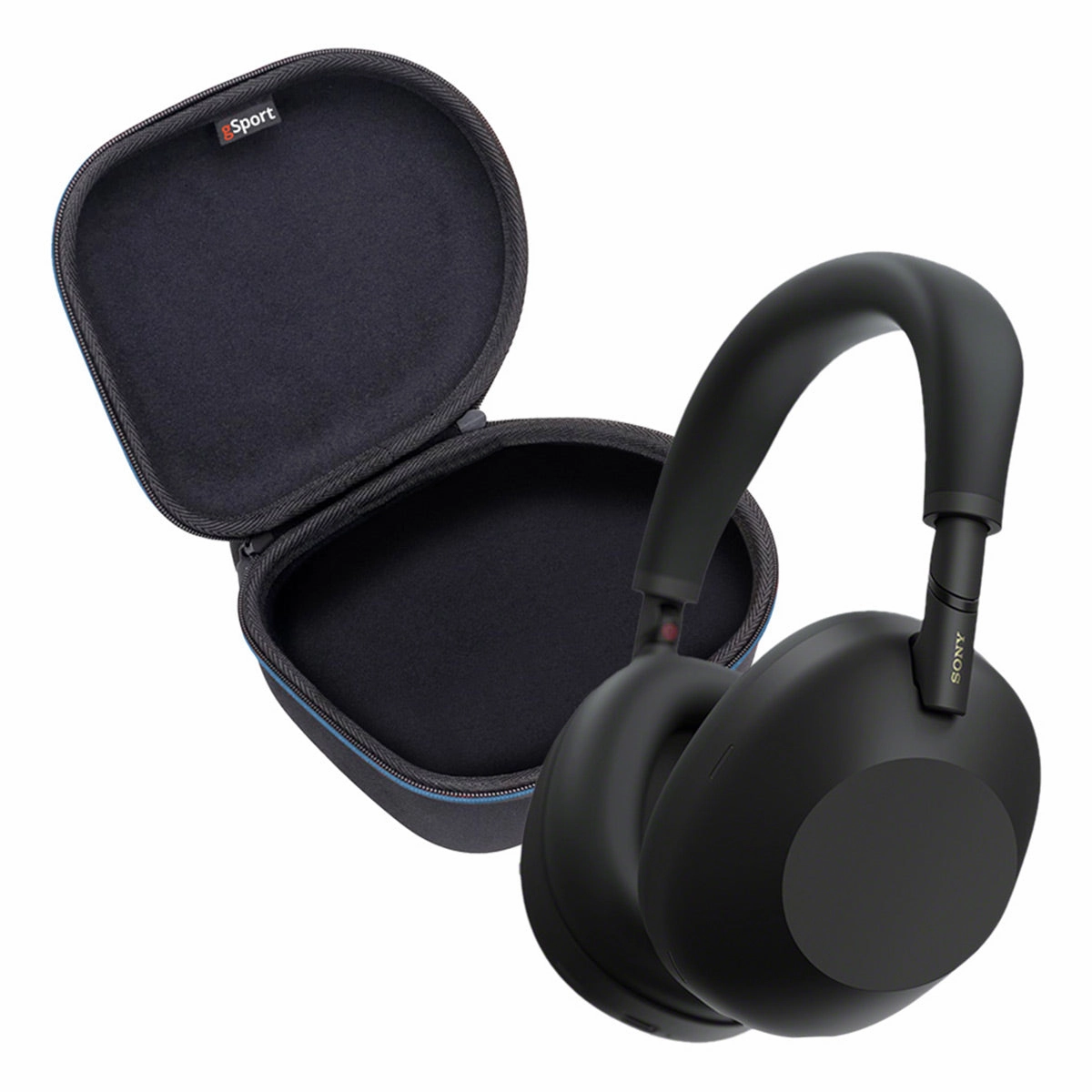Sony WH-1000XM6 Wireless Noise Cancelling Over Ear Headphone Bundle with gSport Case (Black) hi-fi unbalanced input,hi-fi signal purity,hi-fi acoustic panel