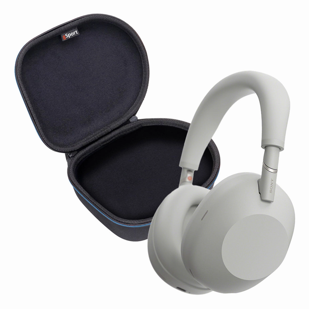 Sony WH-1000XM6 Wireless Noise Cancelling Over Ear Headphone Bundle with gSport Case (Silver) hi-fi unbalanced input,hi-fi signal purity,hi-fi acoustic panel