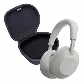 Sony WH-1000XM6 Wireless Noise Cancelling Over Ear Headphone Bundle with gSport Case (Silver) hi-fi unbalanced input,hi-fi signal purity,hi-fi acoustic panel