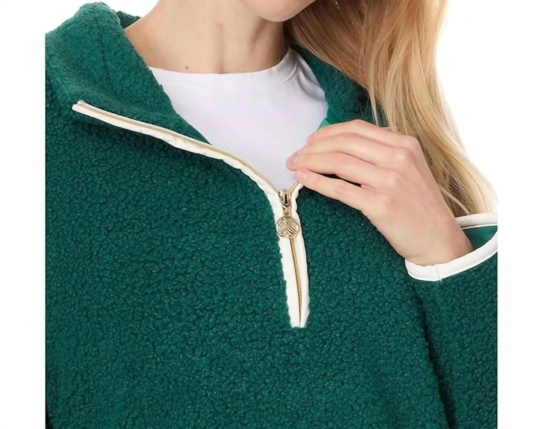 Soreen Sherpa Popover en Vert Villa