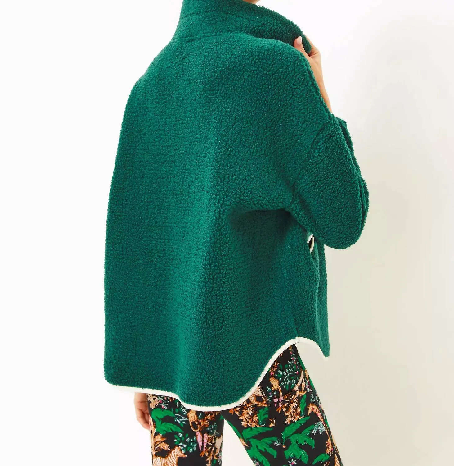 Soreen Sherpa Popover en Vert Villa