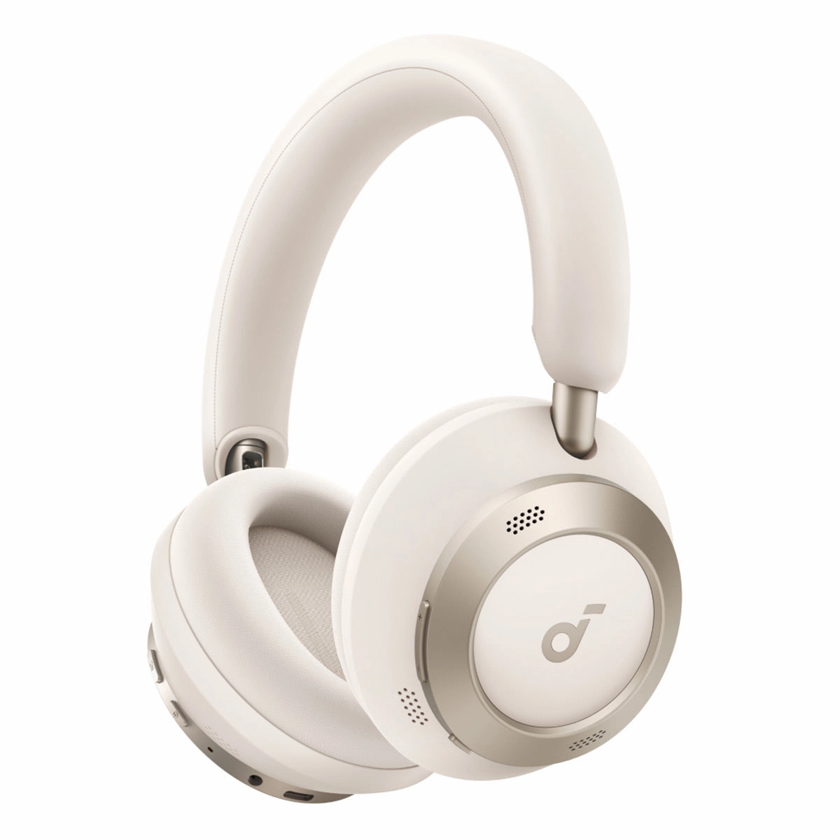 Soundcore Space One Pro Foldable Over-Ear Wireless Headphones (White) hi-fi unbalanced input,hi-fi signal purity,hi-fi acoustic panel