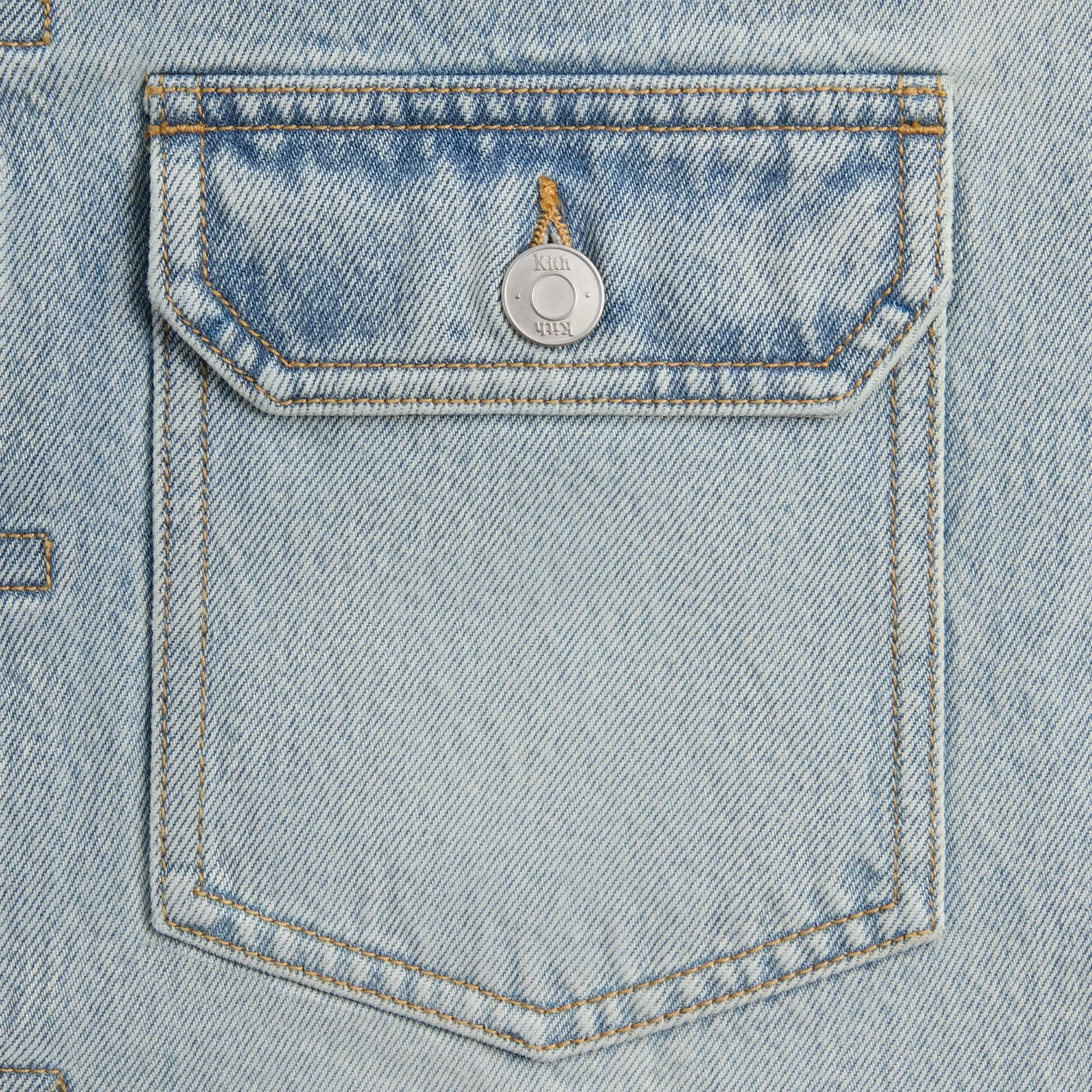 Kith Alonzo Denim Jacket - Light Indigo Cloud Shape Anti-Monarchy