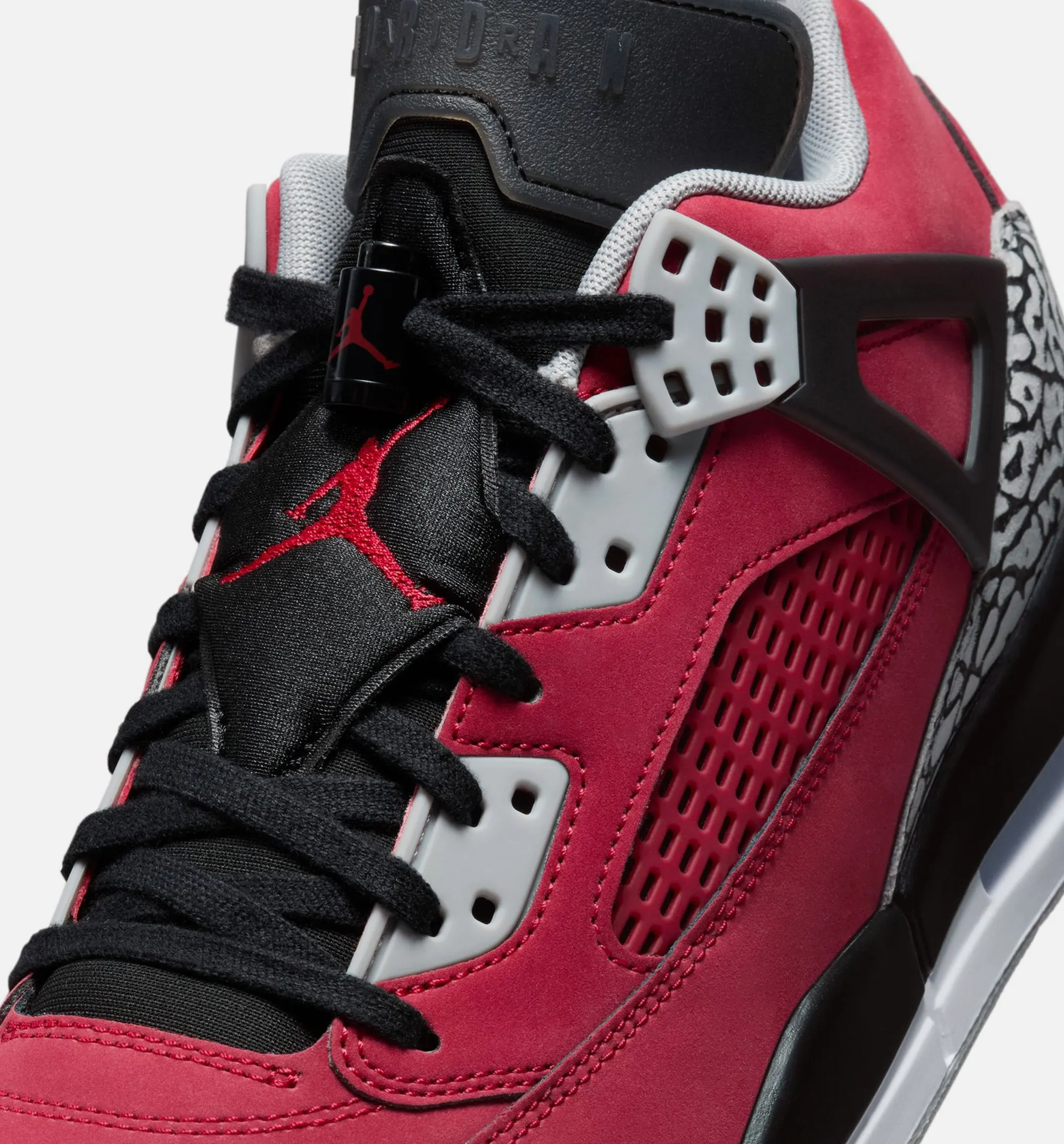 Reinforced Technology Supportive Design Element Spizike Low Toro Mens Lifestyle Shoe - Gym Red/Black/Wolf Grey/Cool Grey