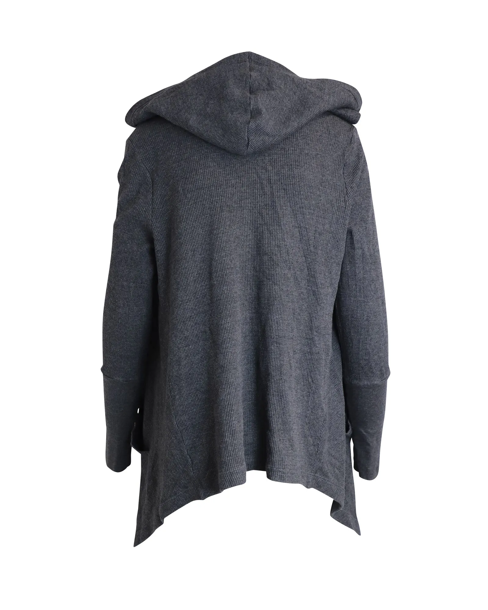Superbe Cardigan à Capuche en Coton Gris