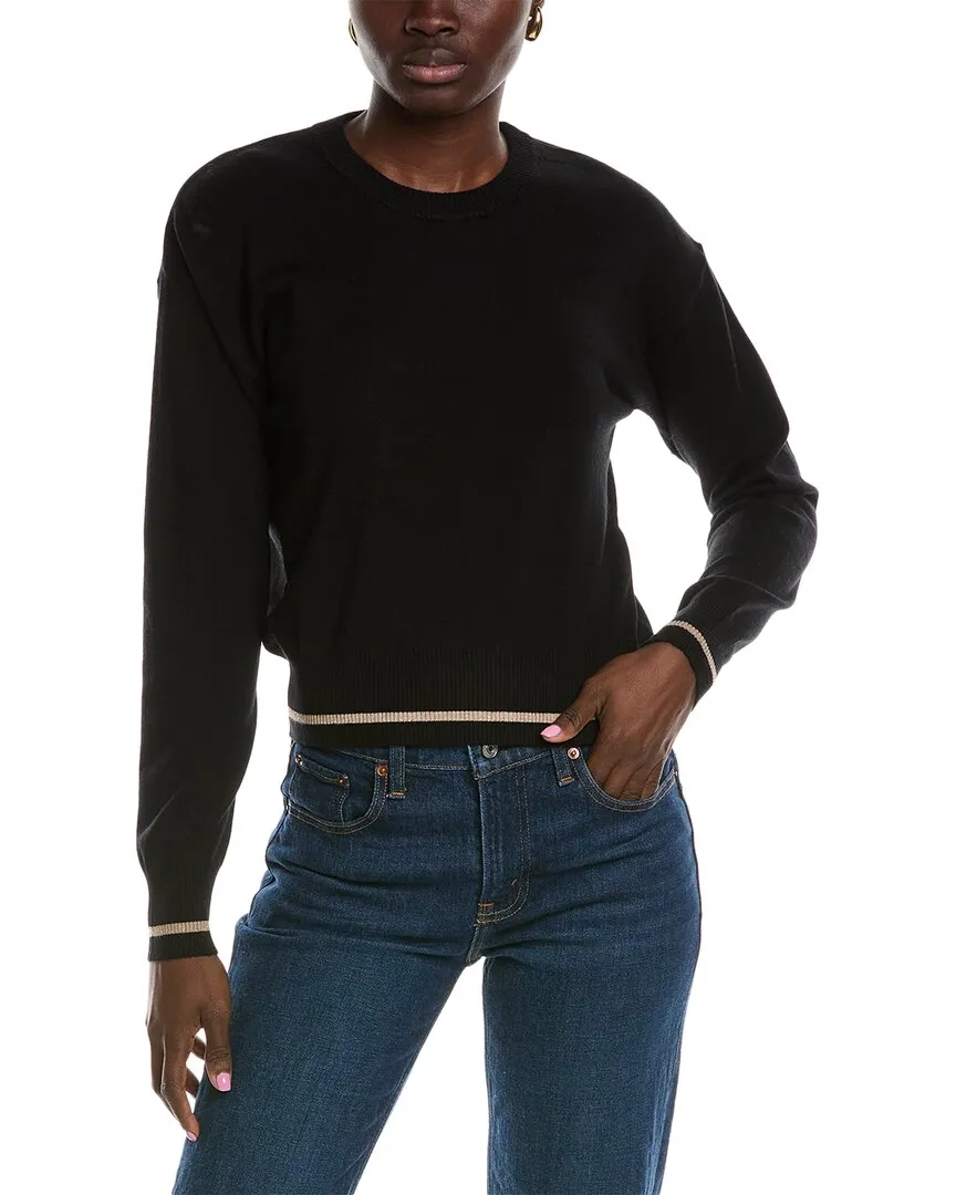 Pull col rond rayé Splendid Syd en lurex