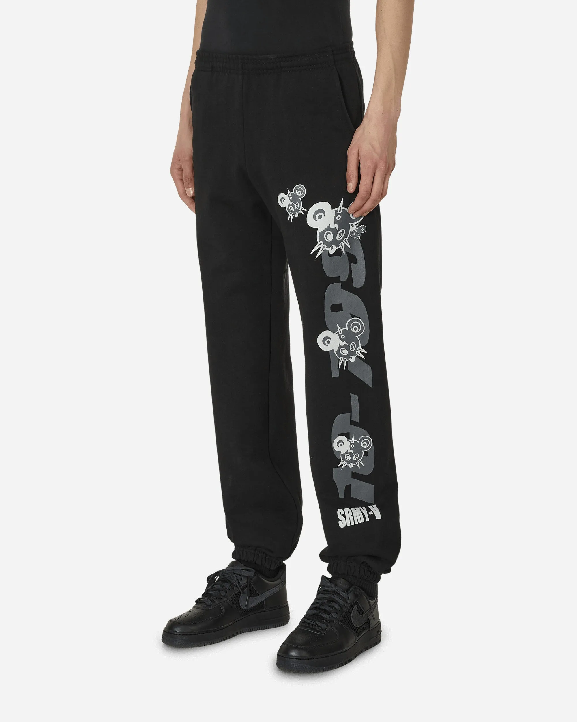 Regular Collar Width Srmy-V Sweatpants Black