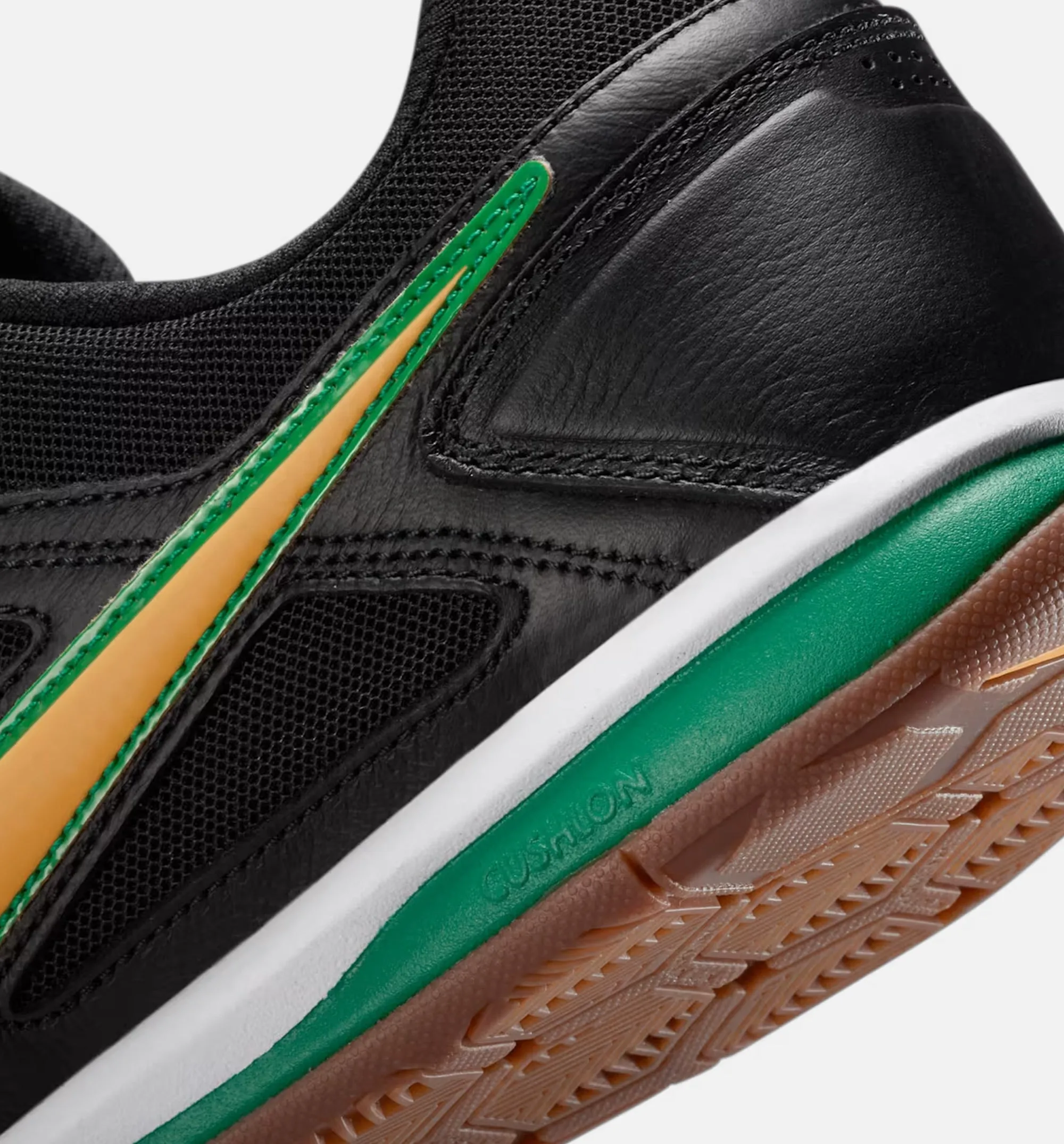 Gato Mens Lifestyle Shoe - Black/White/Gum Dark Brown/Varsity Maize Memory Cushioned Insole Slip-On Artfully Created