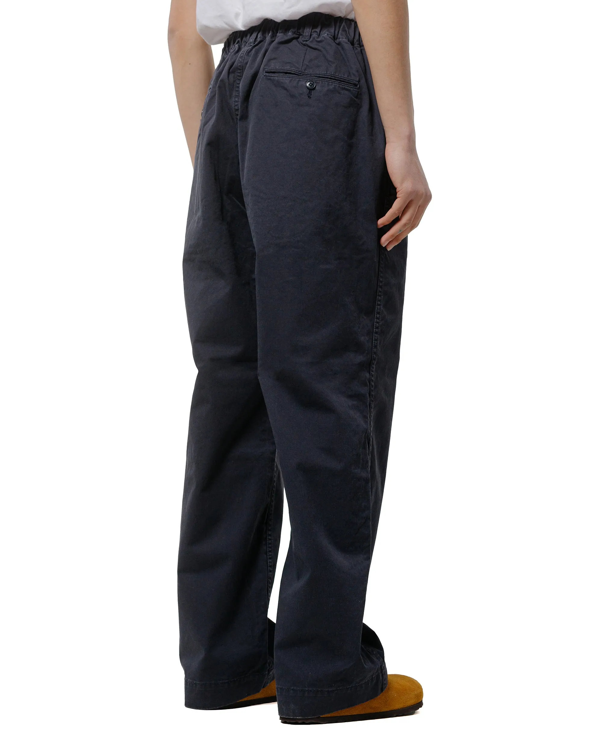 Sage De Cret Cotton Chino Cloth Baggy Pants Navy Nutritional History Water-Resistant Interior