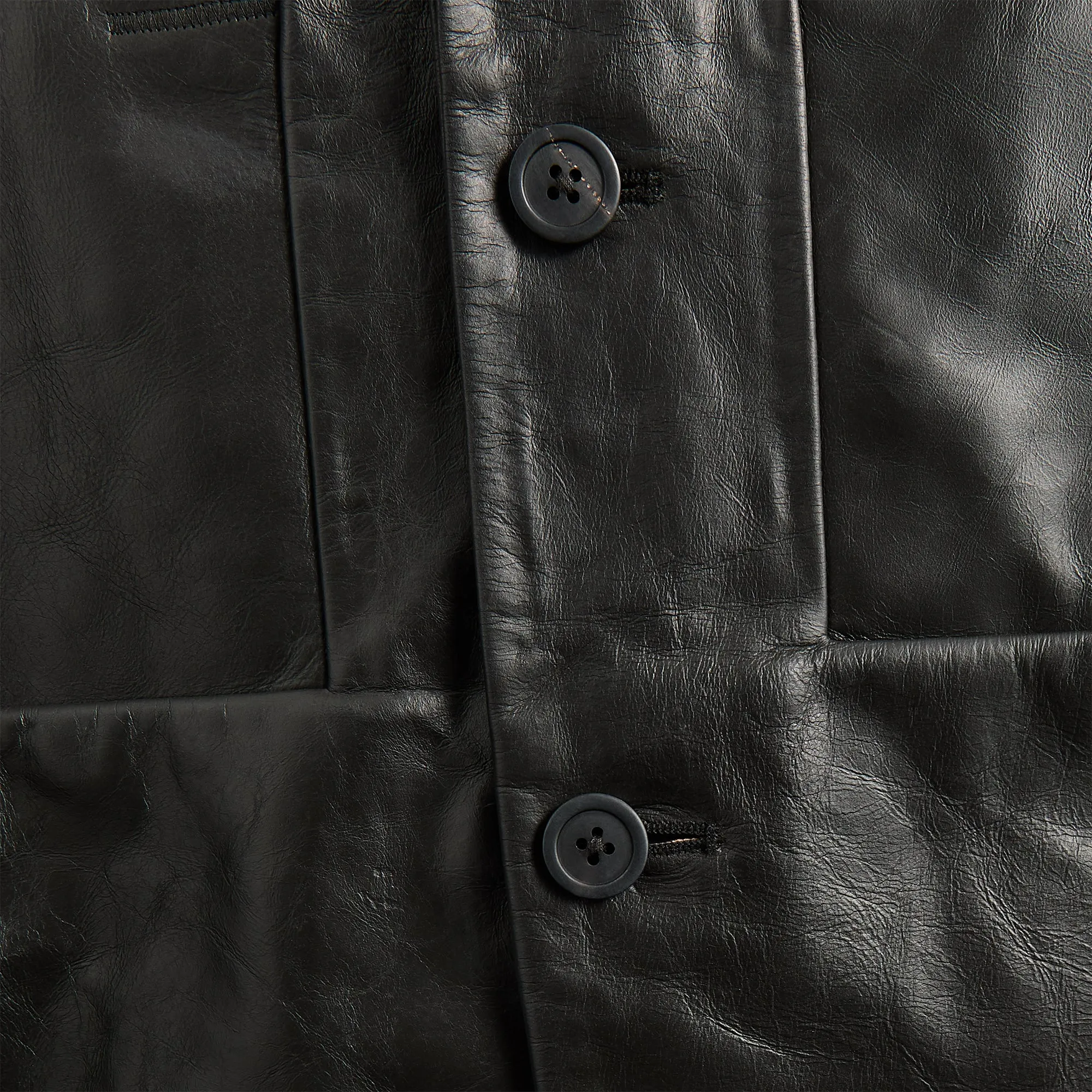 Rick Owens Lido Jacket - Black Buttoned Closure