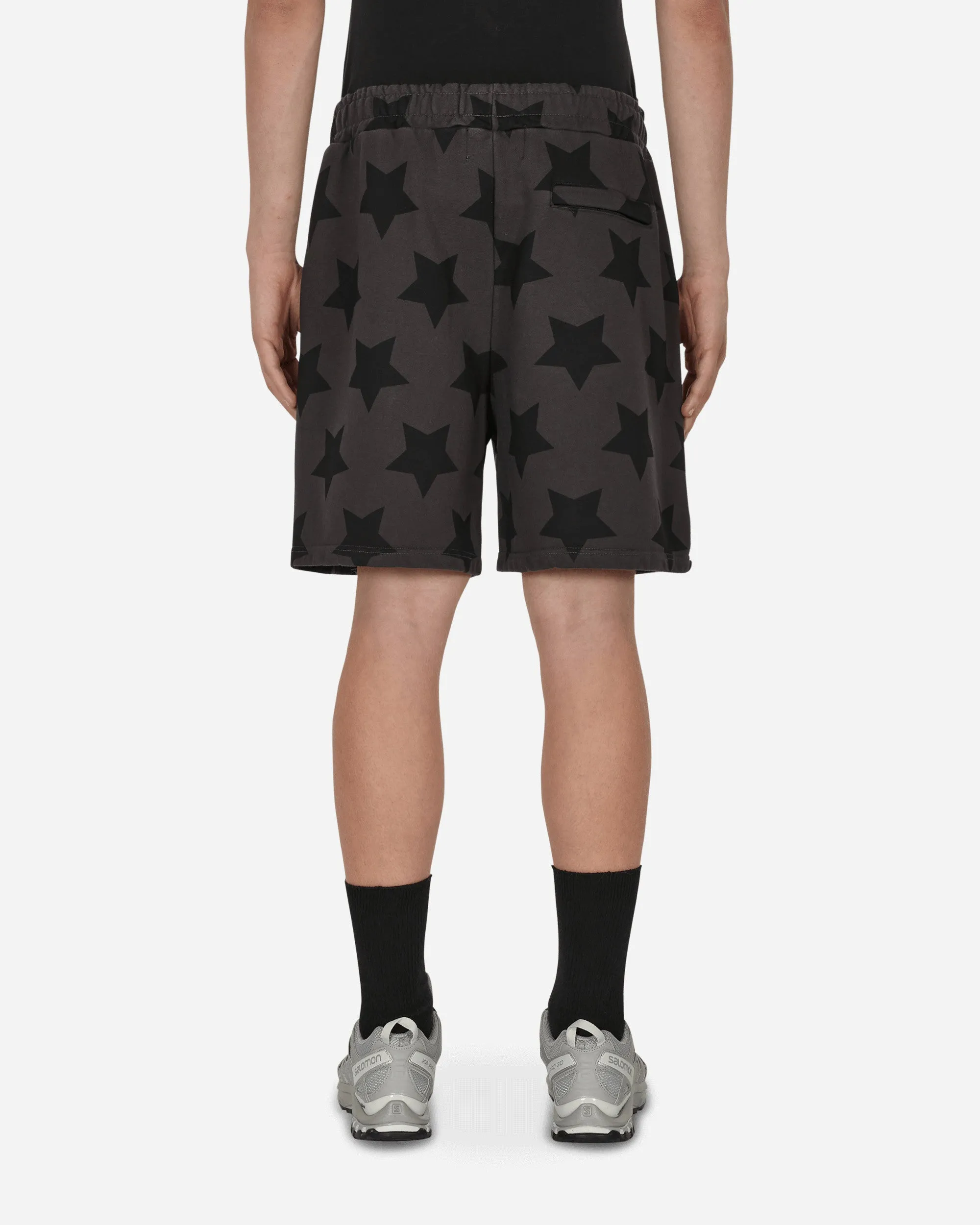 Star Printed Sweatshorts Grey Natural Linen Comfort Benefitfulness