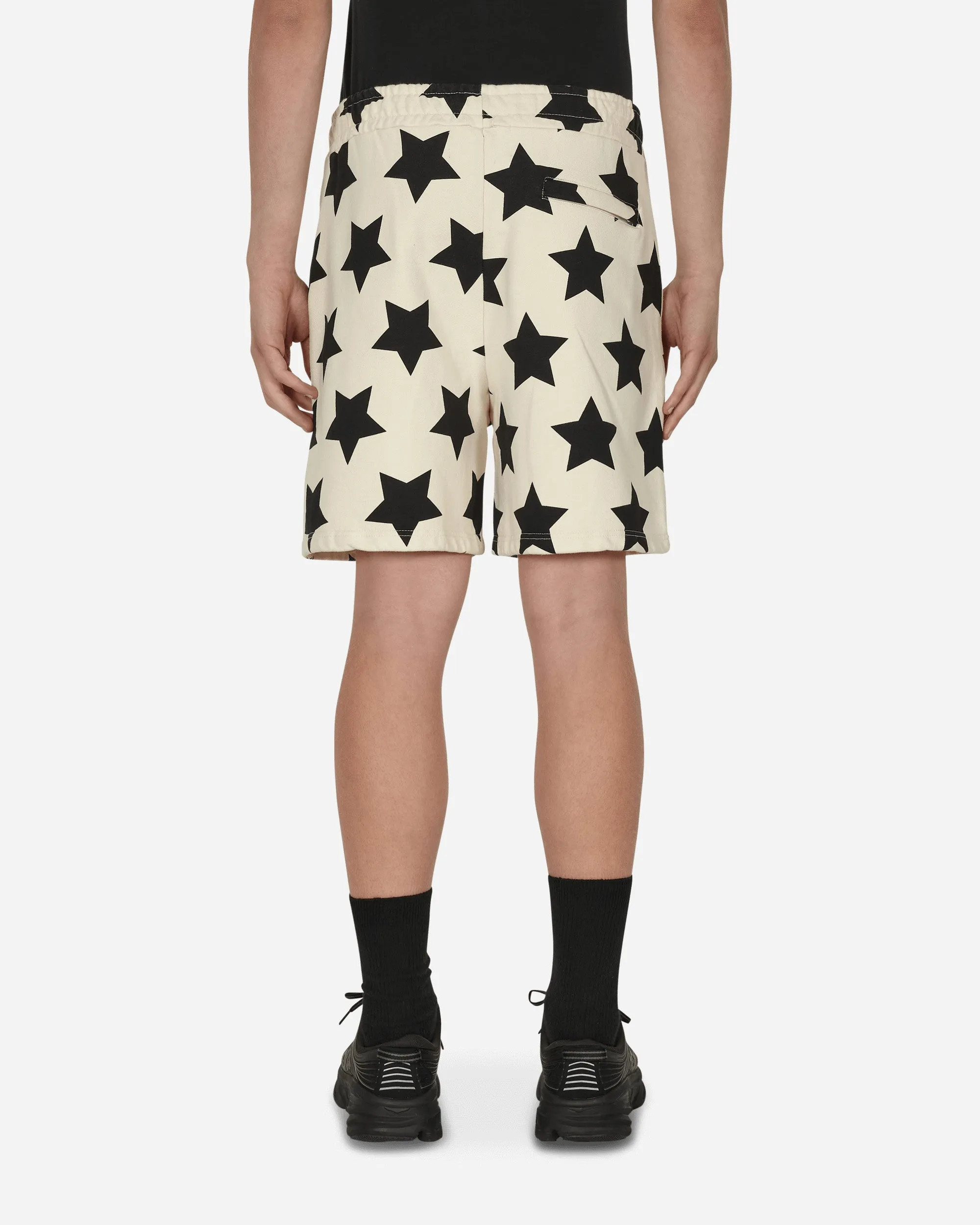 PVC Star Printed Sweatshorts White