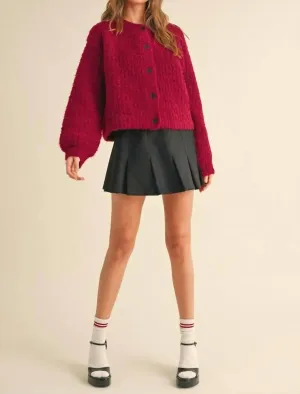 Cardigan à boutons Stella en rouge