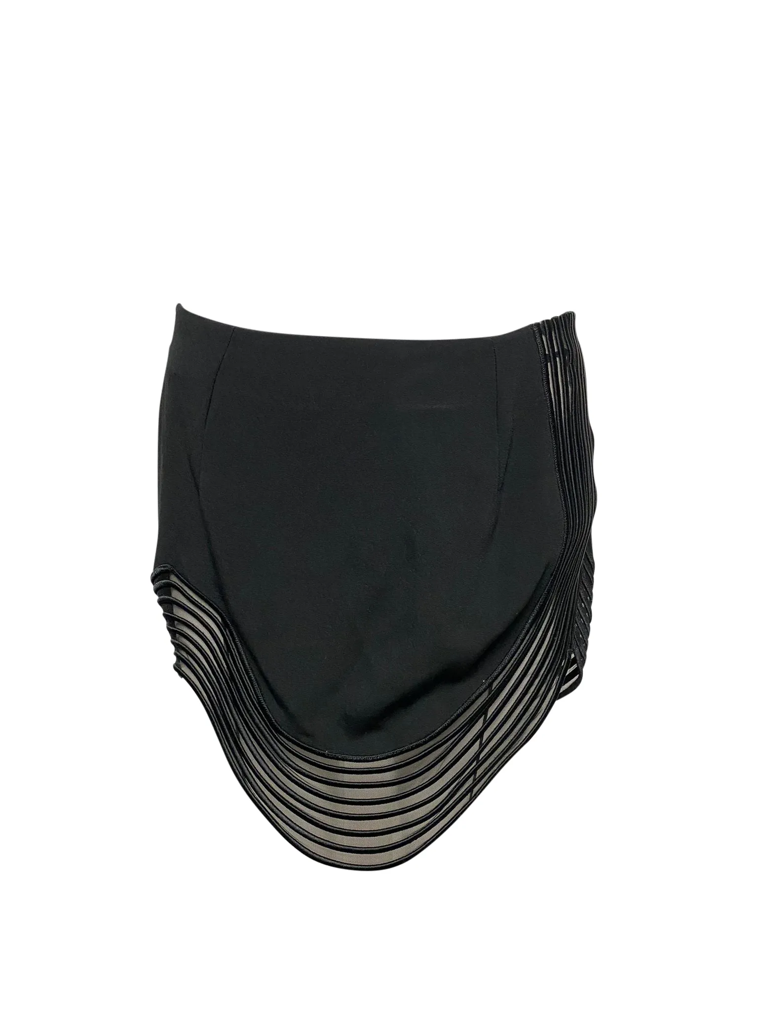Jupe tuyau ondulé Rib Wave de Stella McCartney en rayonne noire