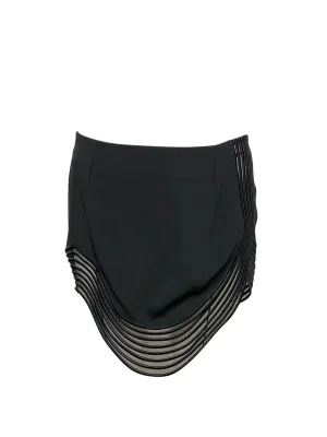 Jupe tuyau ondulé Rib Wave de Stella McCartney en rayonne noire