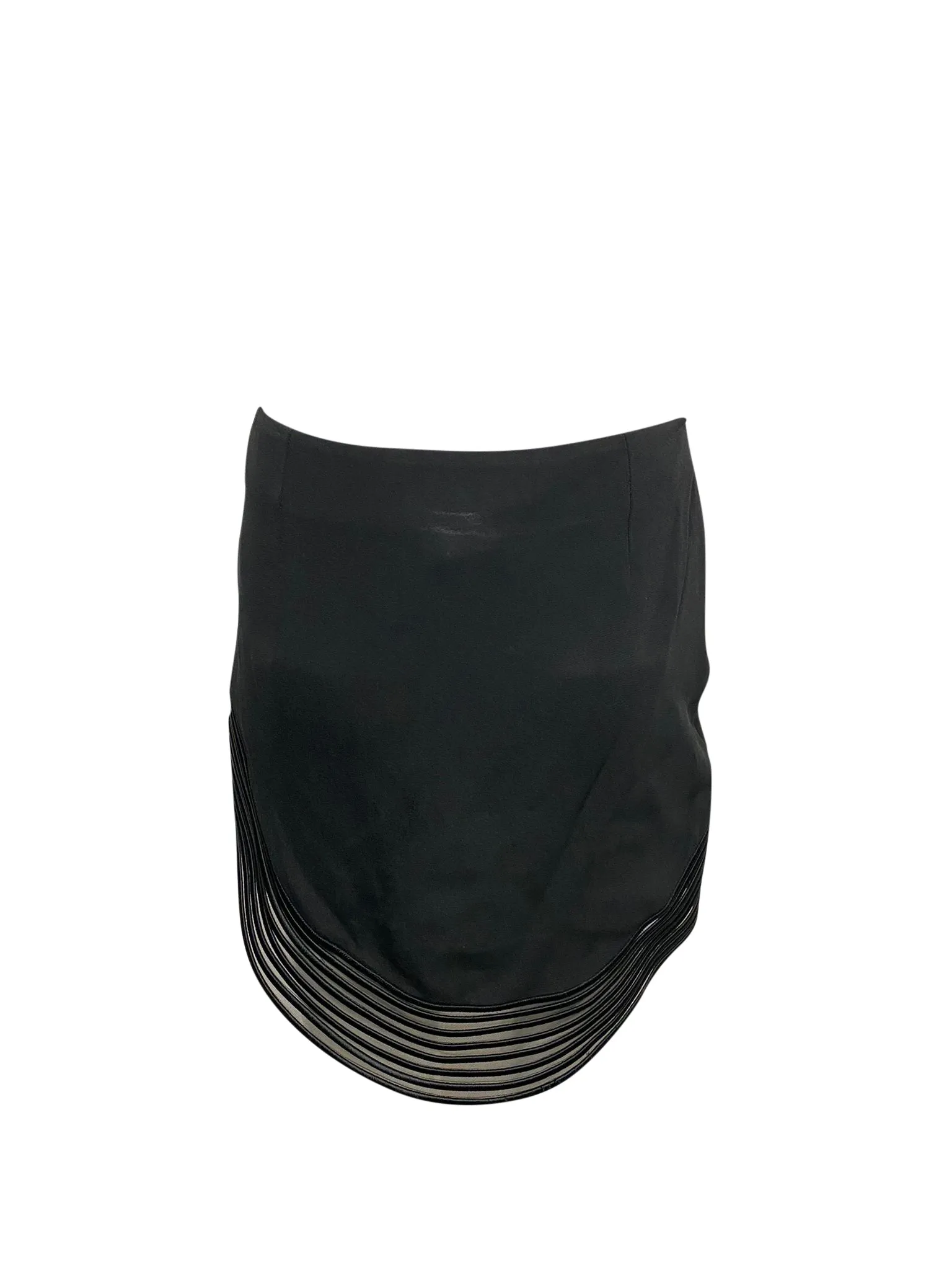 Jupe tuyau ondulé Rib Wave de Stella McCartney en rayonne noire