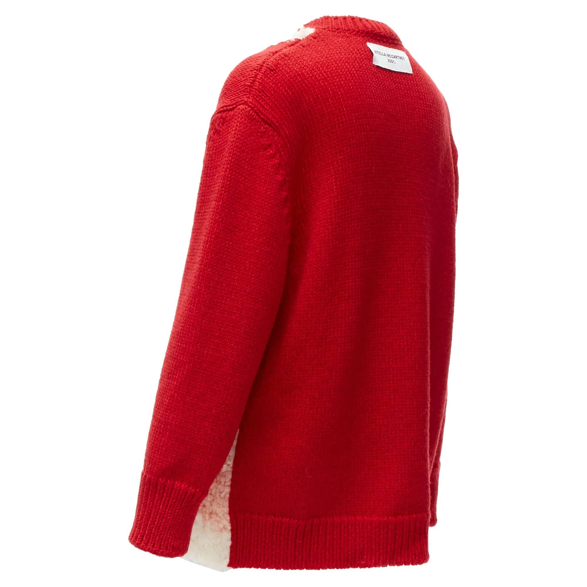 Pull en laine et coton texturé avec motif lapin Stella McCartney