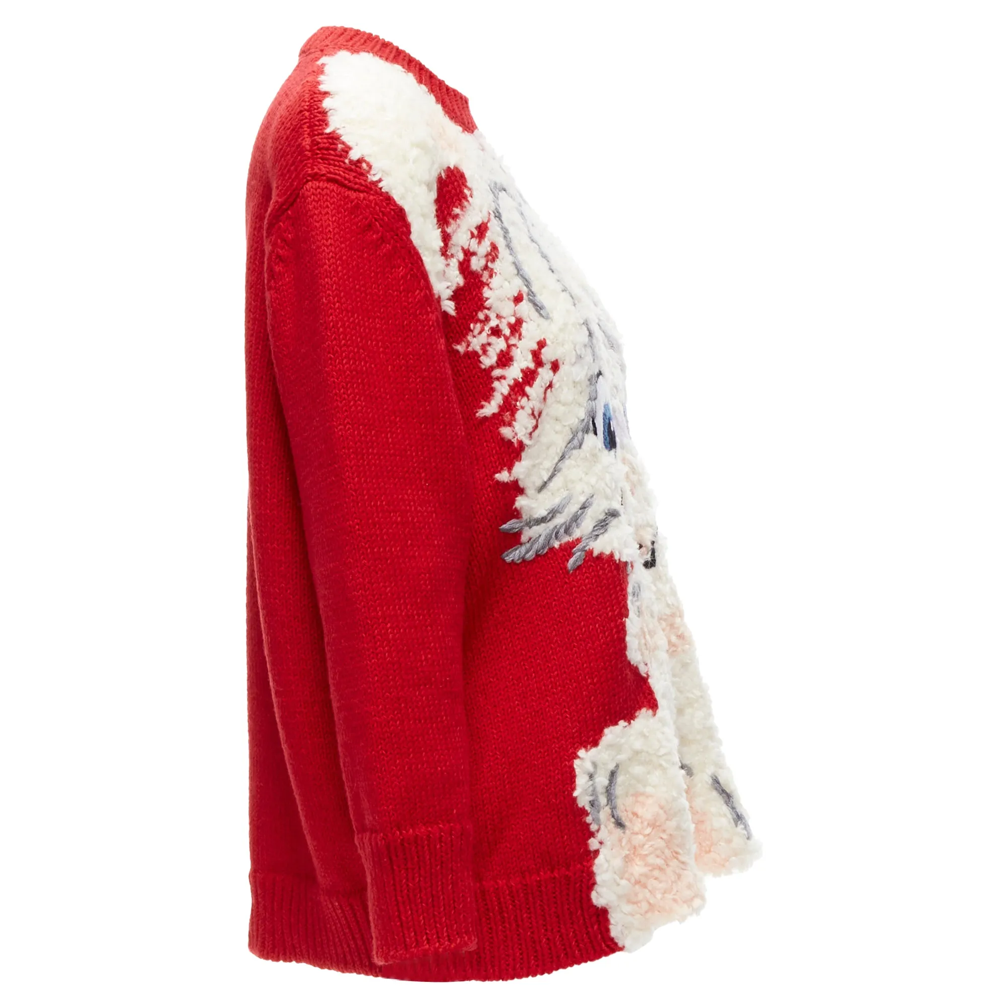 Pull en laine et coton texturé avec motif lapin Stella McCartney