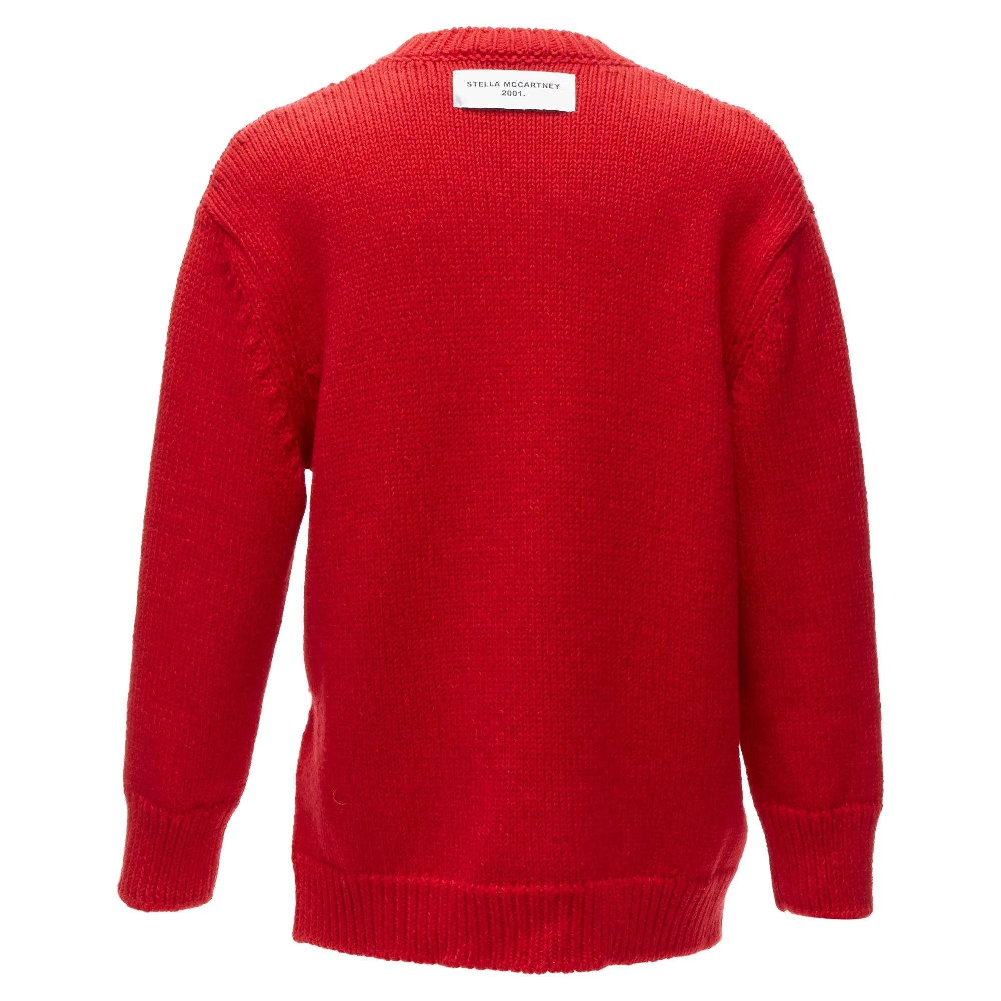 Pull en laine et coton texturé avec motif lapin Stella McCartney