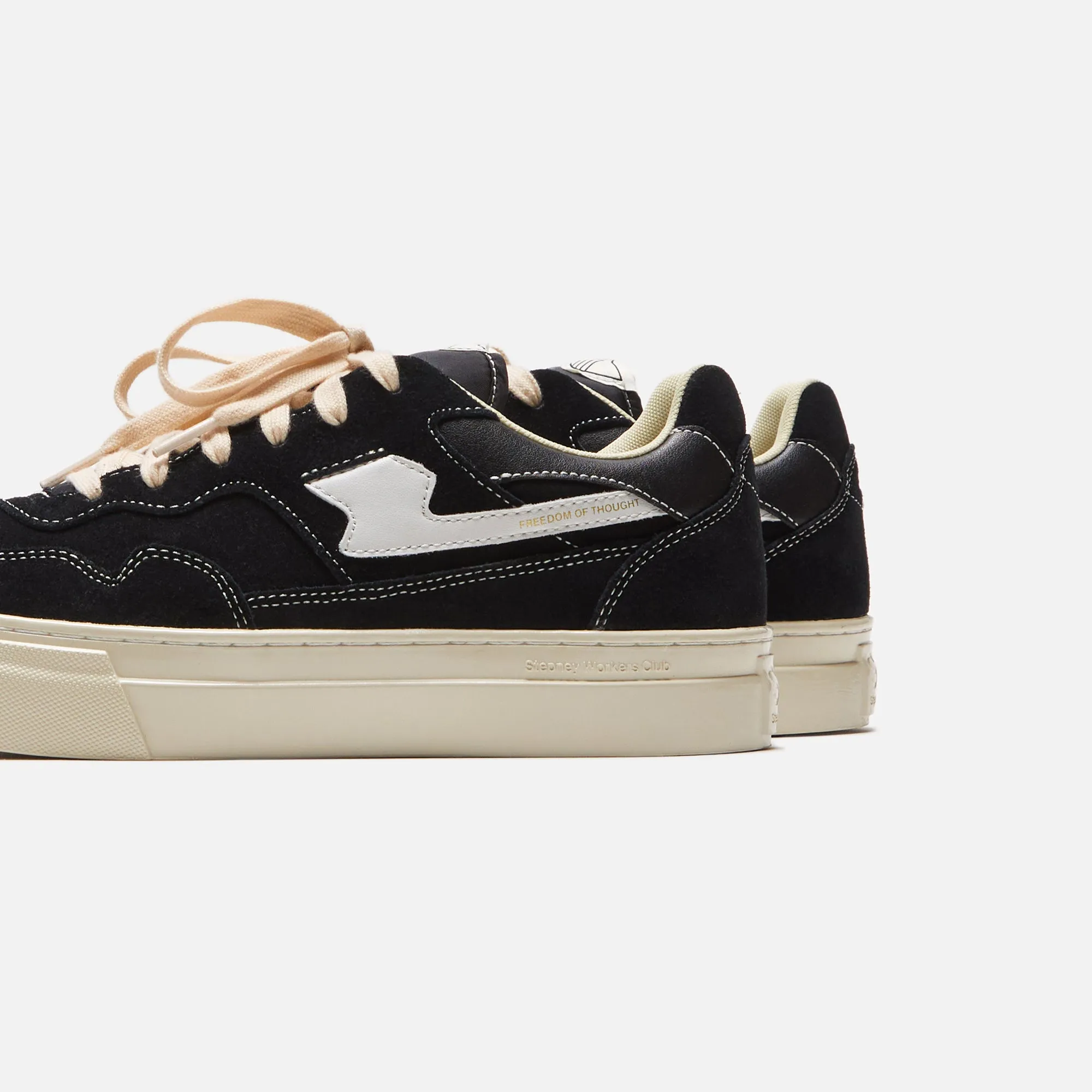 Durable Construction Stepney Workers Club Pearl S-Strike Suede - Black / White