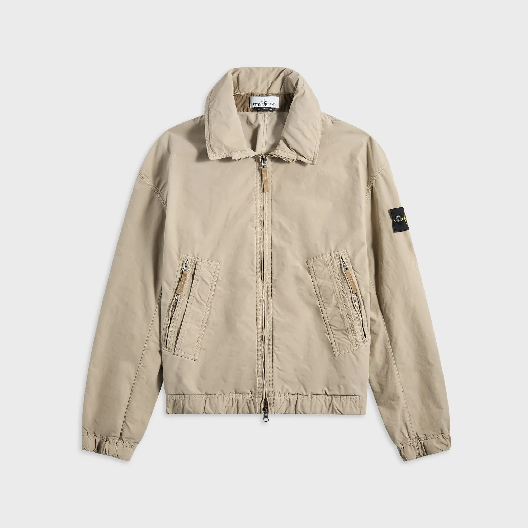Global Organic Textile Standard Certified Slotted Design Stone Island Bomber - Desert