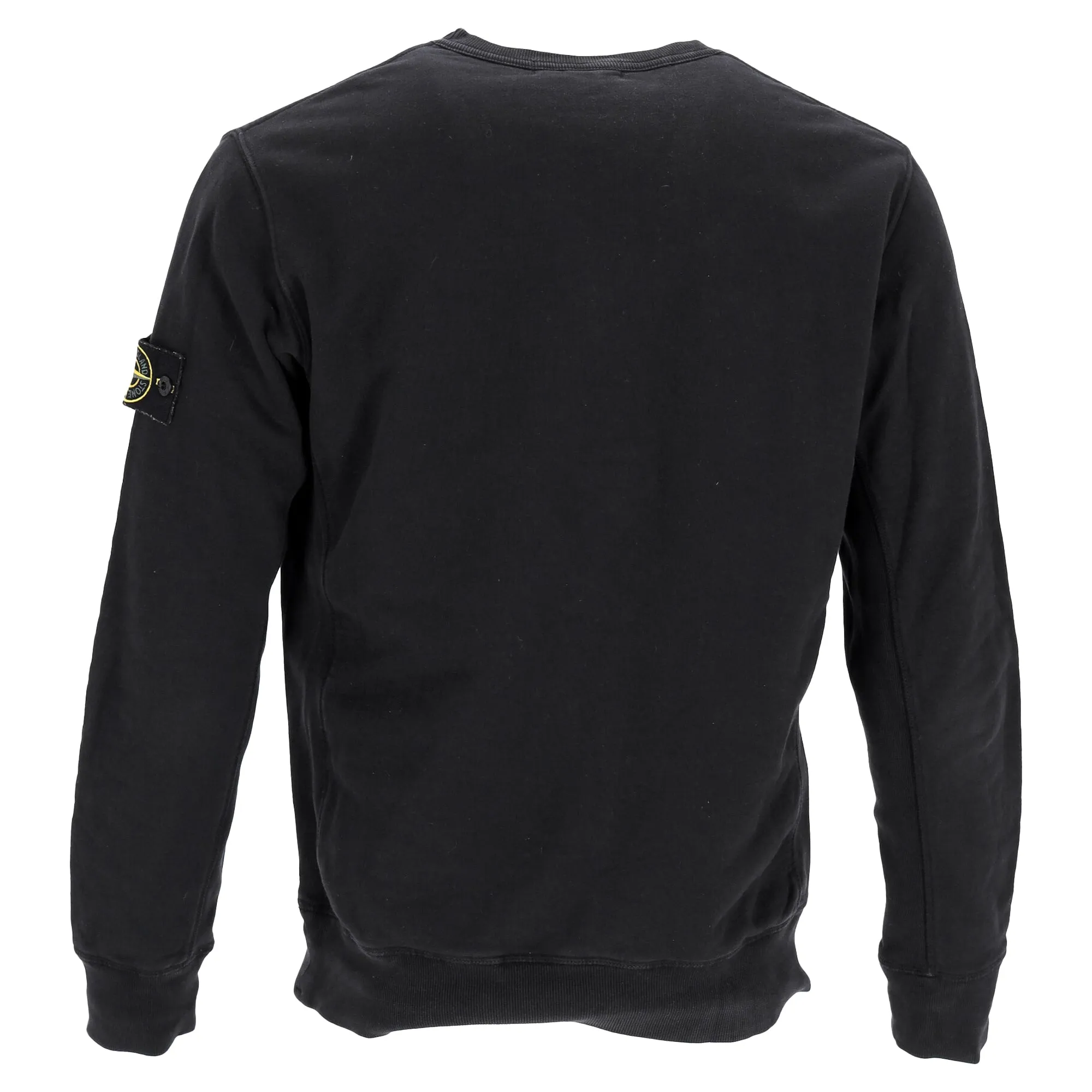 Pull Stone Island avec badge boussole en coton noir