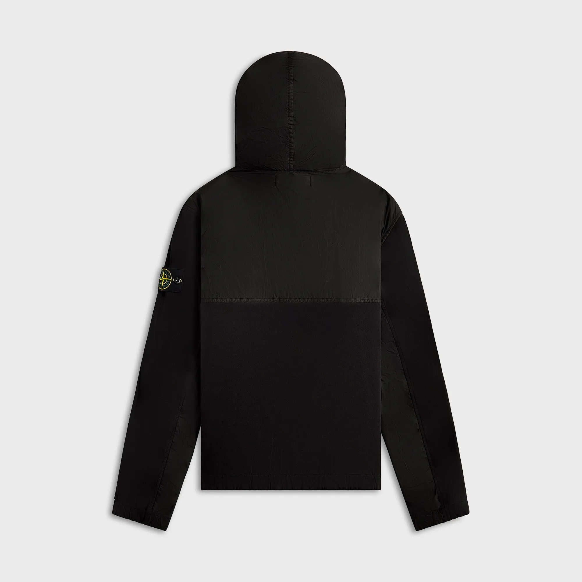 Comfortable Stand Stone Island Garment Dyed Crinkle Reps Nylon Jacket - Black