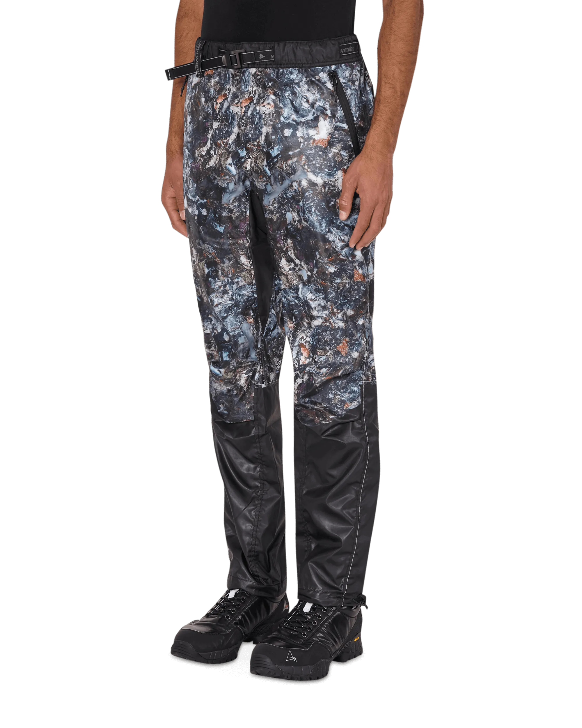 Anti-Changed Stone Printed Ripstop Pants Black