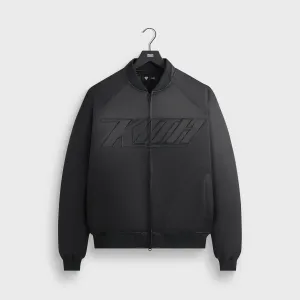 Superman | Kith Satin Bomber Jacket - Black Anti-Supported Up Hood With Loose Fit Materials