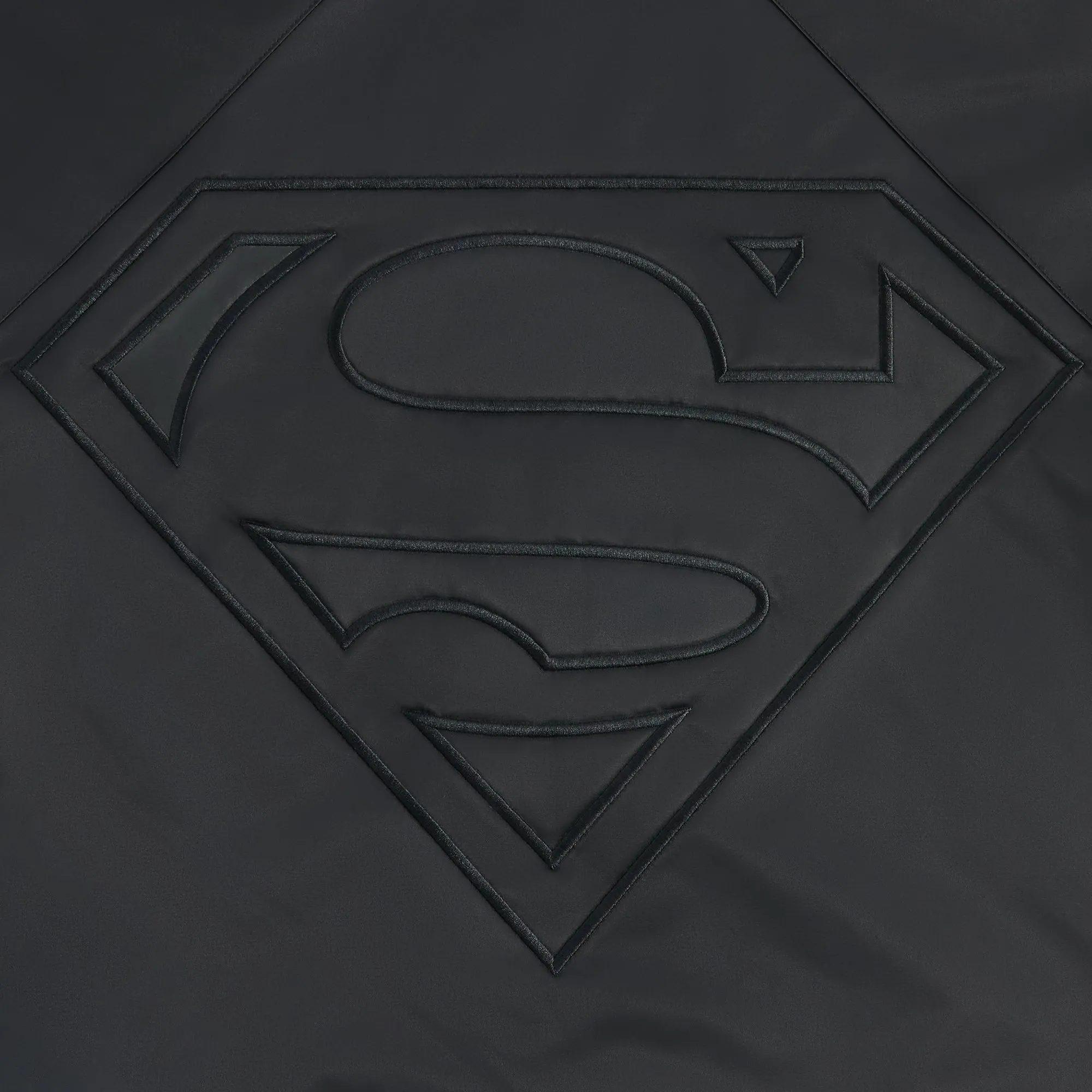 Superman | Kith Satin Bomber Jacket - Black Eco-Friendly Design