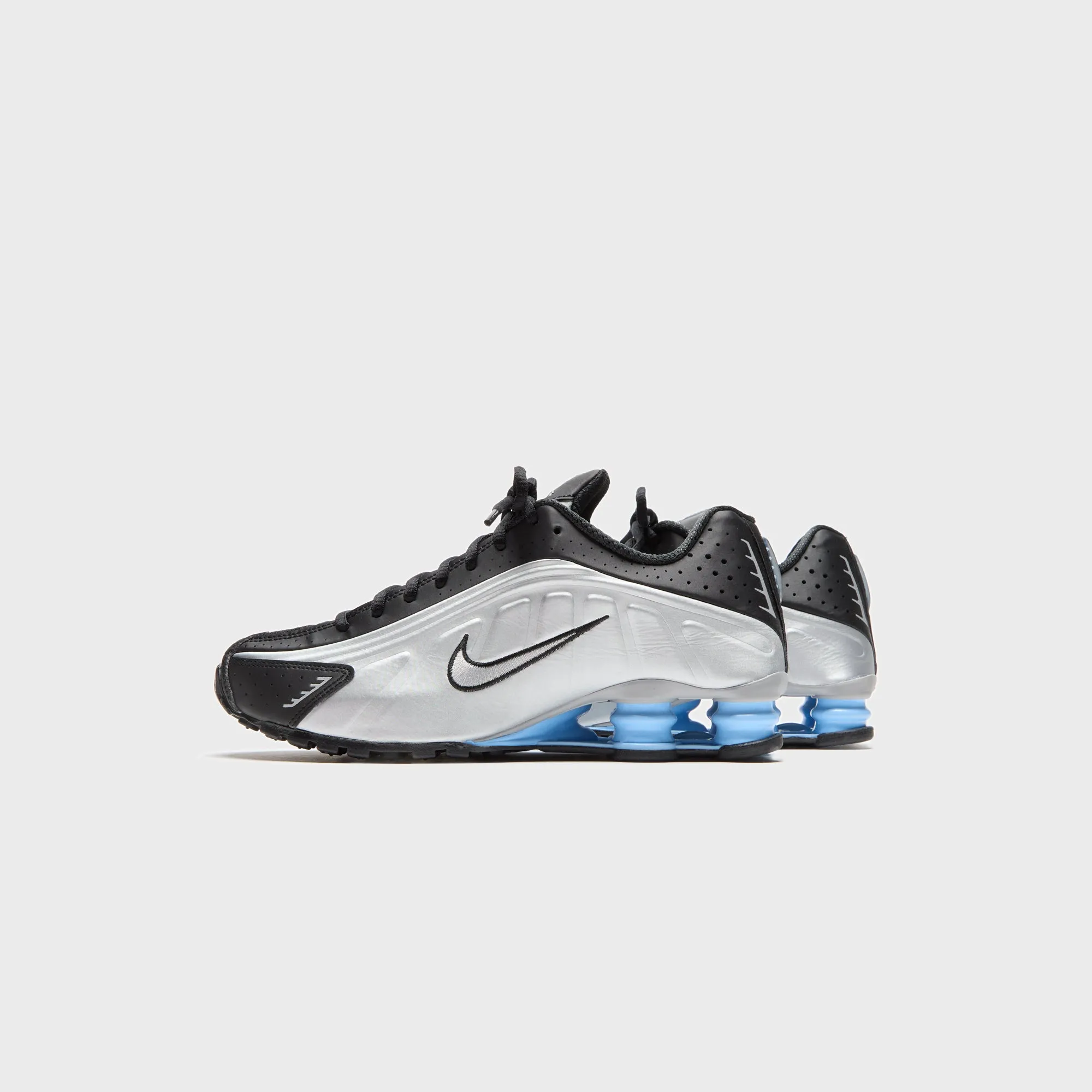 Comfort Components List Cushioned Strap Nike Shox R4 - Metallic Silver / Black / Psychic Blue