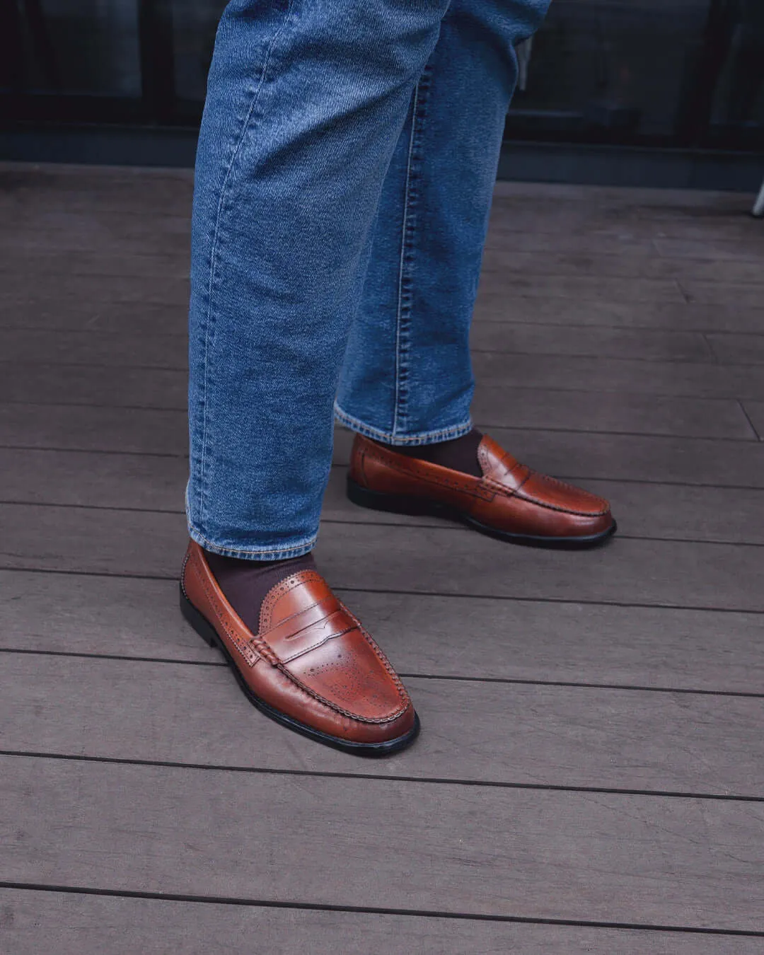 Brogue Penny Loafer - Cognac Tan Labor Day Sale Winter Sale