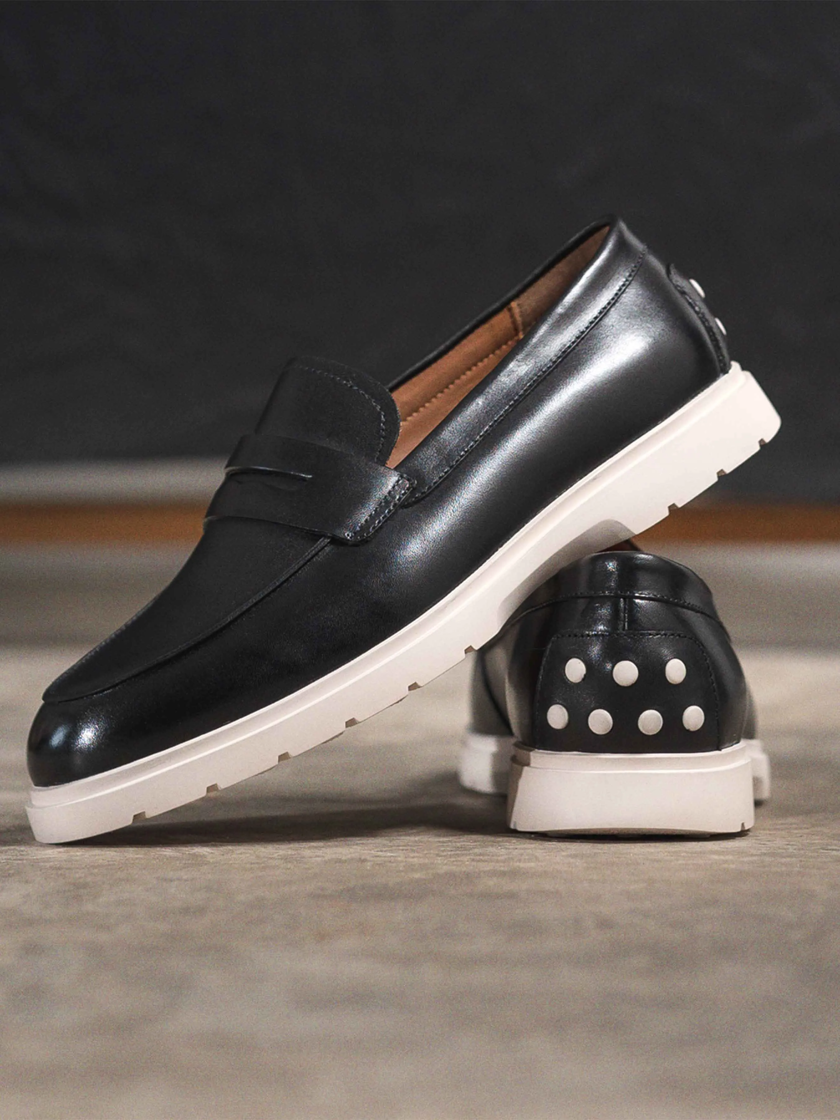 Penny Loafer - Solid Black (Chalk Sole) Hit Your Next Level Father's Day Sale