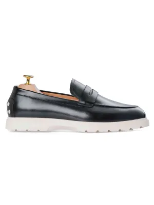Black Friday Offer Confidence Starts Here Penny Loafer - Solid Black (Chalk Sole)