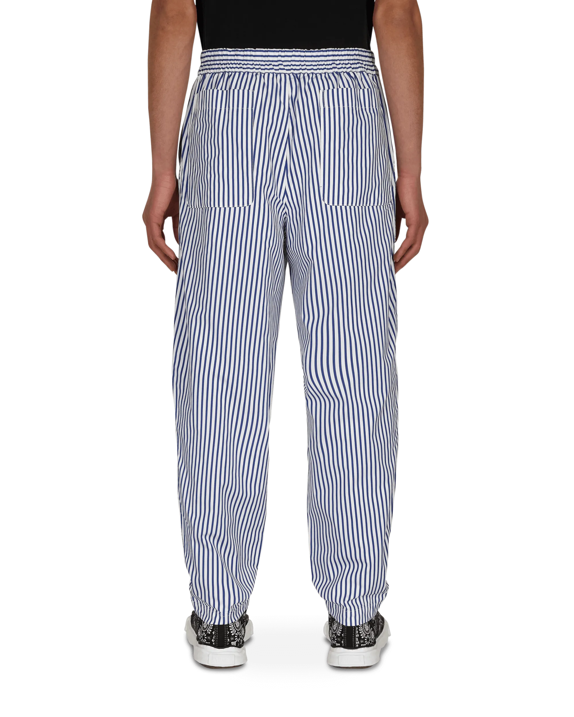 Brand Vision Statement Comfortable Forest Stripe Trousers Multicolor