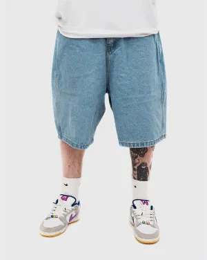 Comfortable Run Butter Goods Lock Denim Shorts - Light Indigo